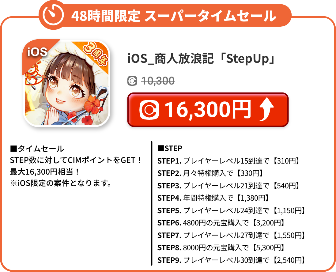 iOS_商人放浪記「StepUp」