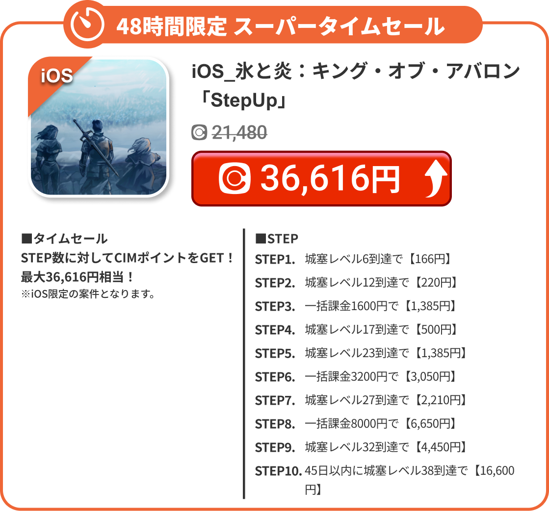 iOS_氷と炎：キング・オブ・アバロン「StepUp」