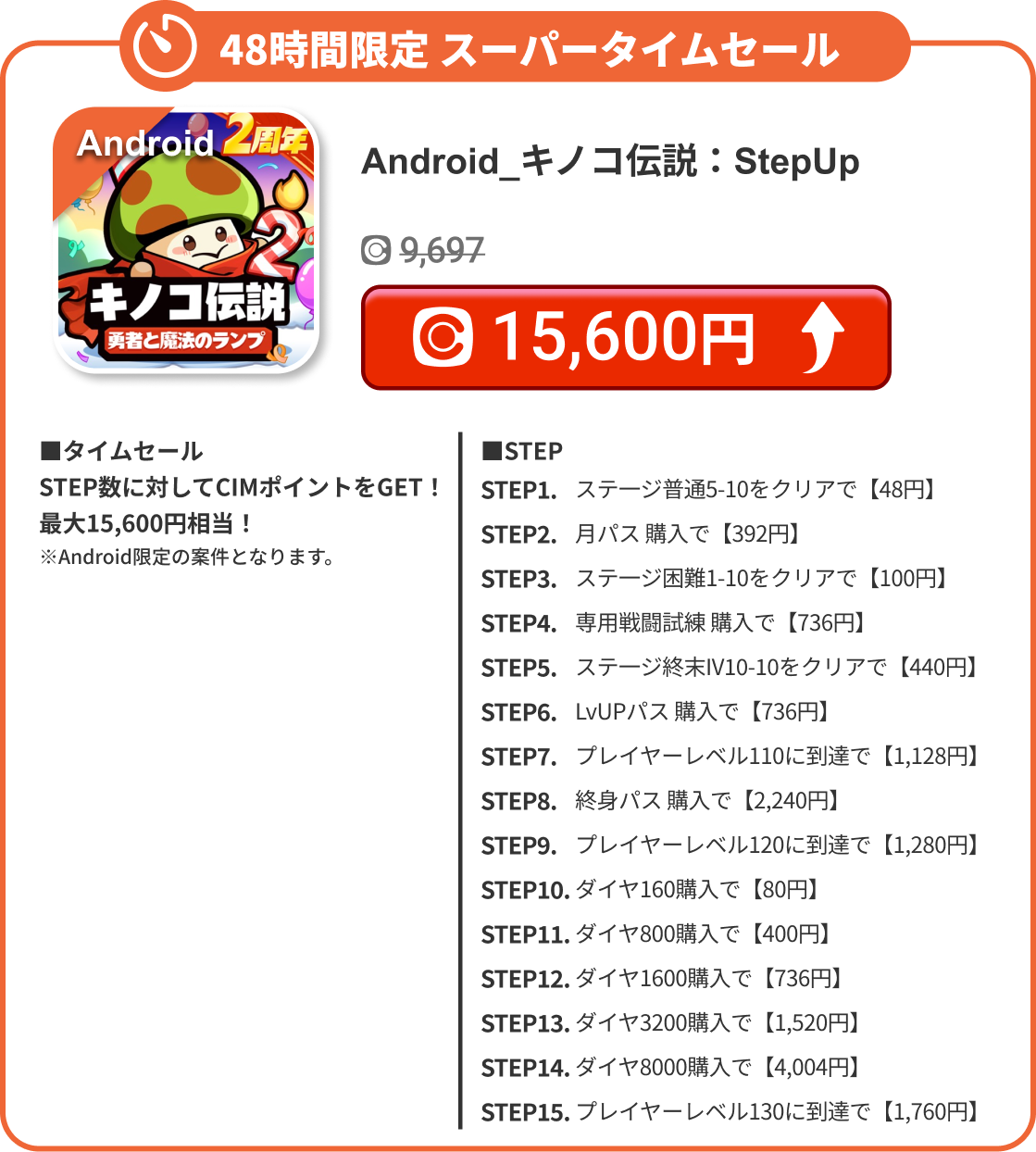 Android_キノコ伝説：StepUp