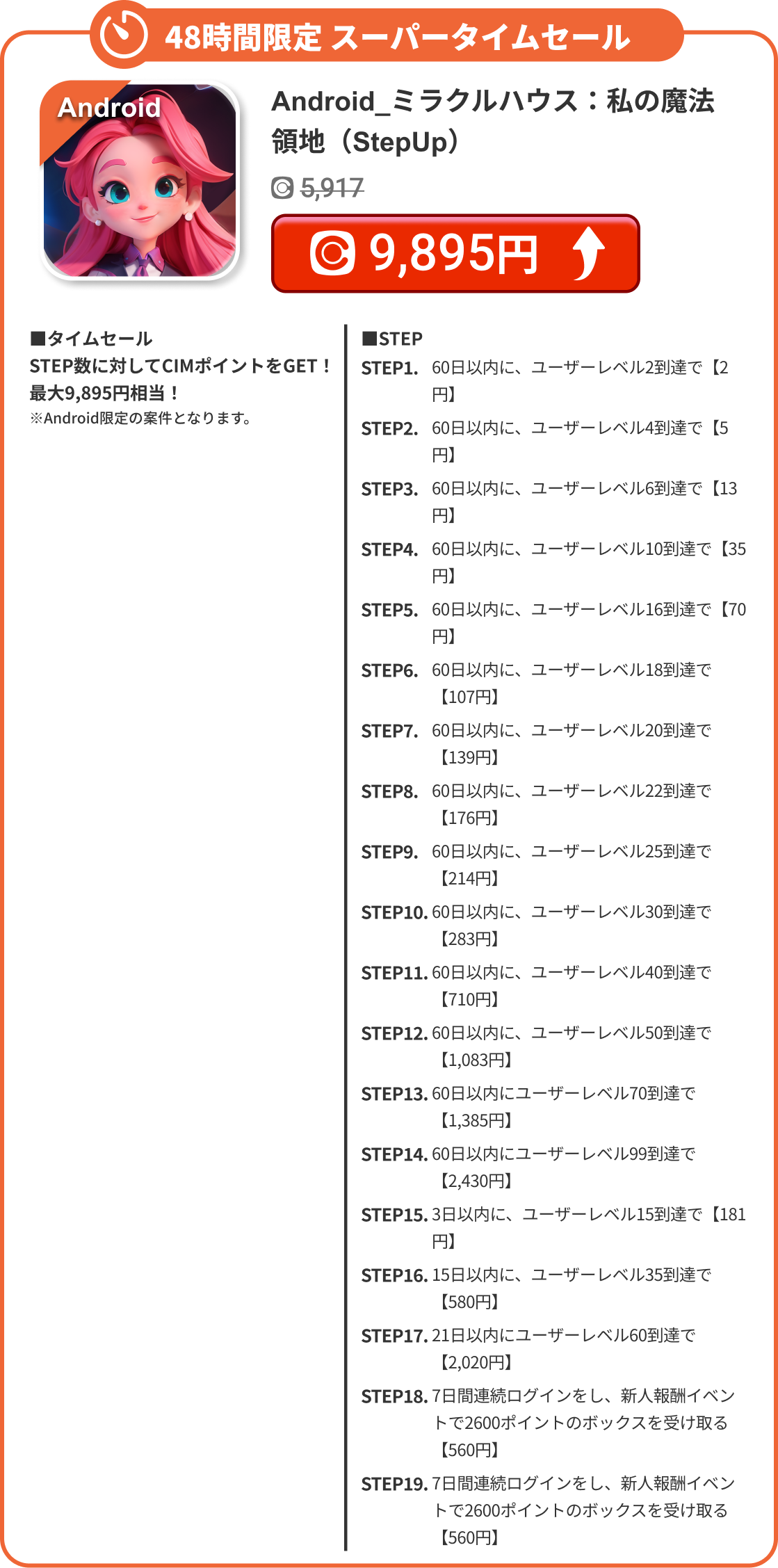 Android_ミラクルハウス：私の魔法領地（StepUp）