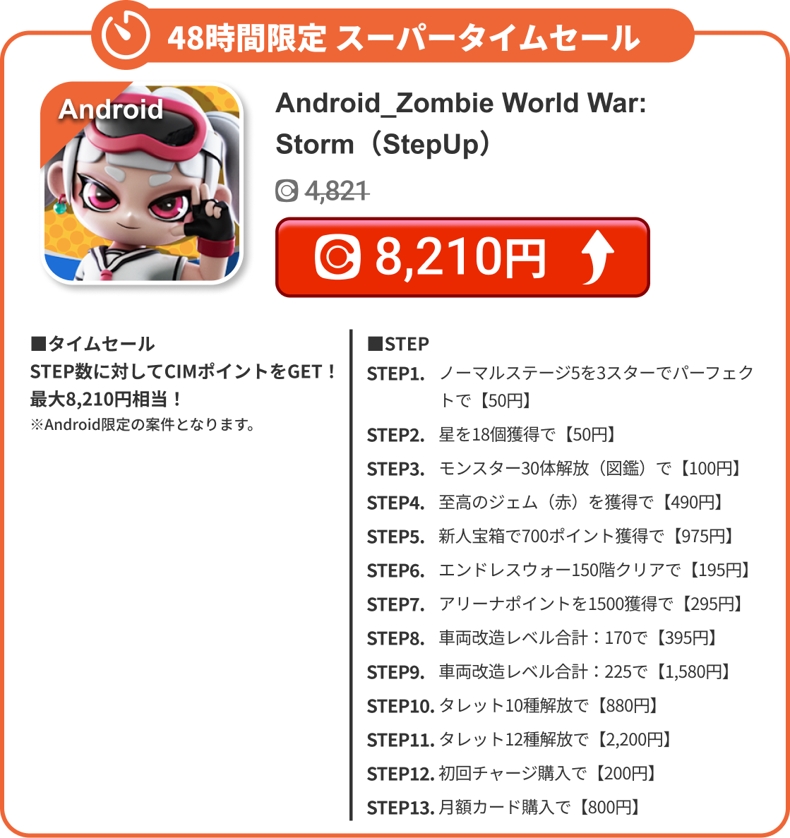 Android_Zombie World War: Storm（StepUp）