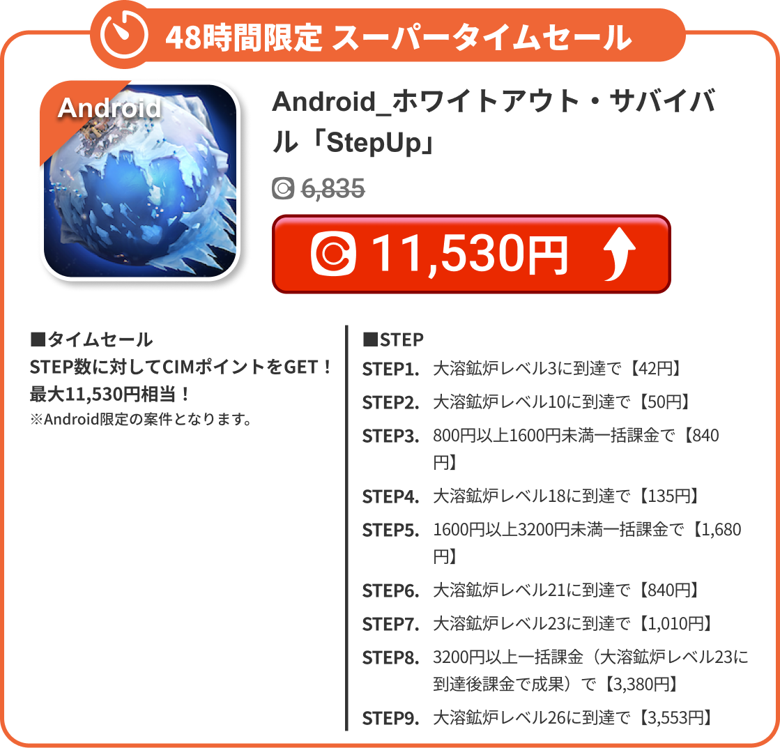 Android_ホワイトアウト・サバイバル「StepUp」