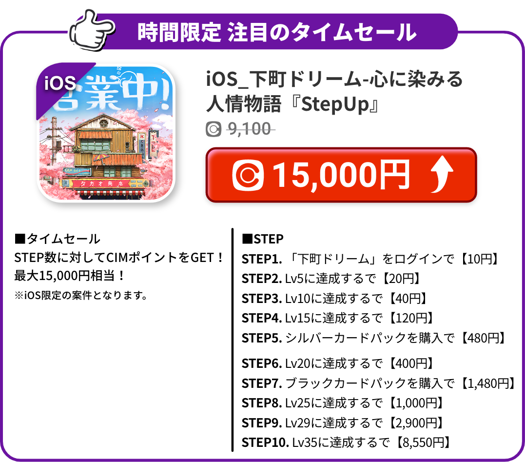 iOS_下町ドリーム-心に染みる人情物語『StepUp』