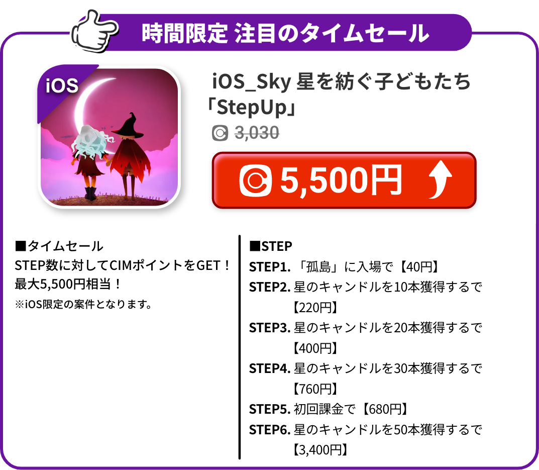 iOS_Sky 星を紡ぐ子どもたち「StepUp」