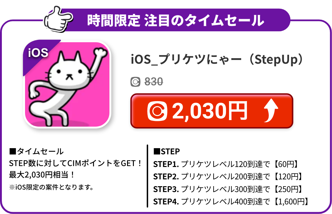 iOS_プリケツにゃー（StepUp）