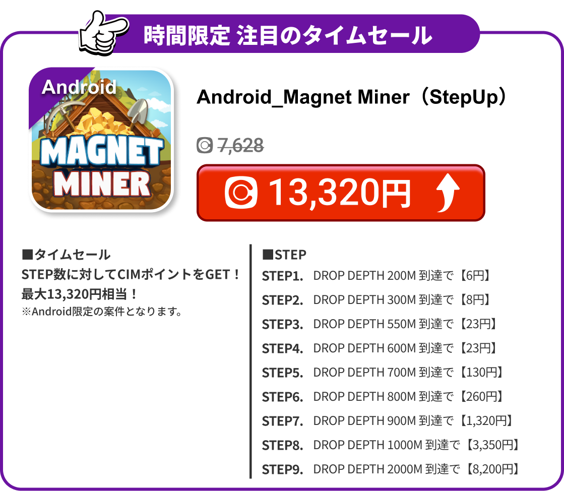 Android_Magnet Miner（StepUp）
