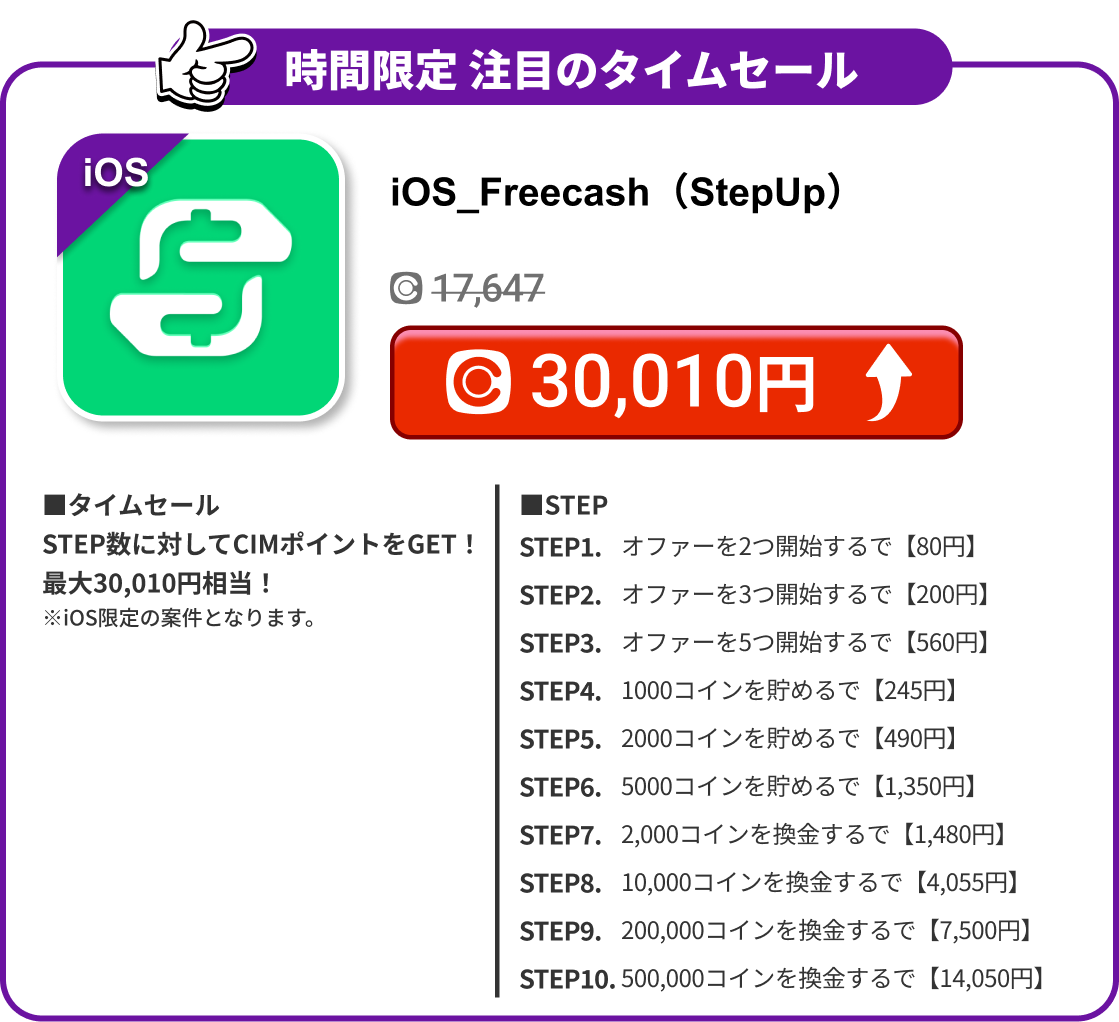 iOS_Freecash（StepUp）