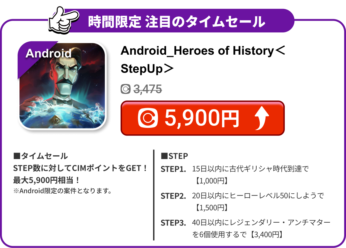 Android_Heroes of History＜StepUp＞