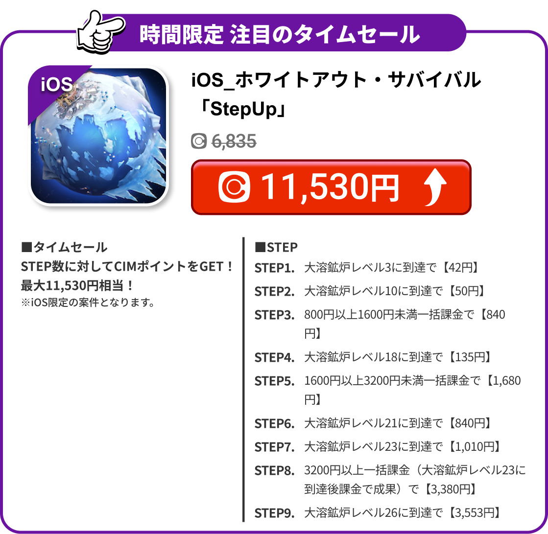 iOS_ホワイトアウト・サバイバル「StepUp」