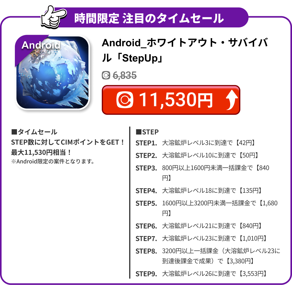 Android_ホワイトアウト・サバイバル「StepUp」