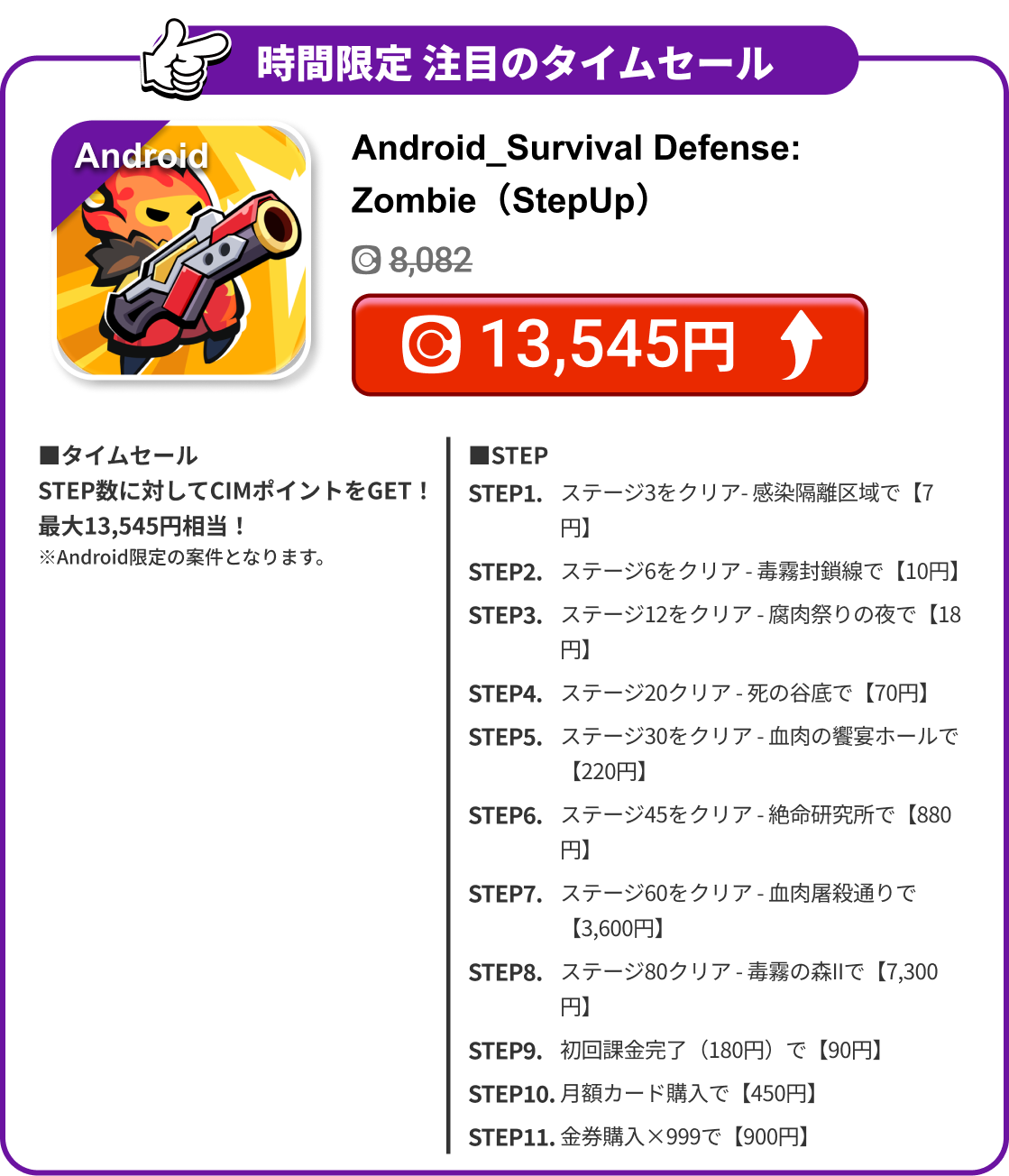 Android_Survival Defense: Zombie（StepUp）