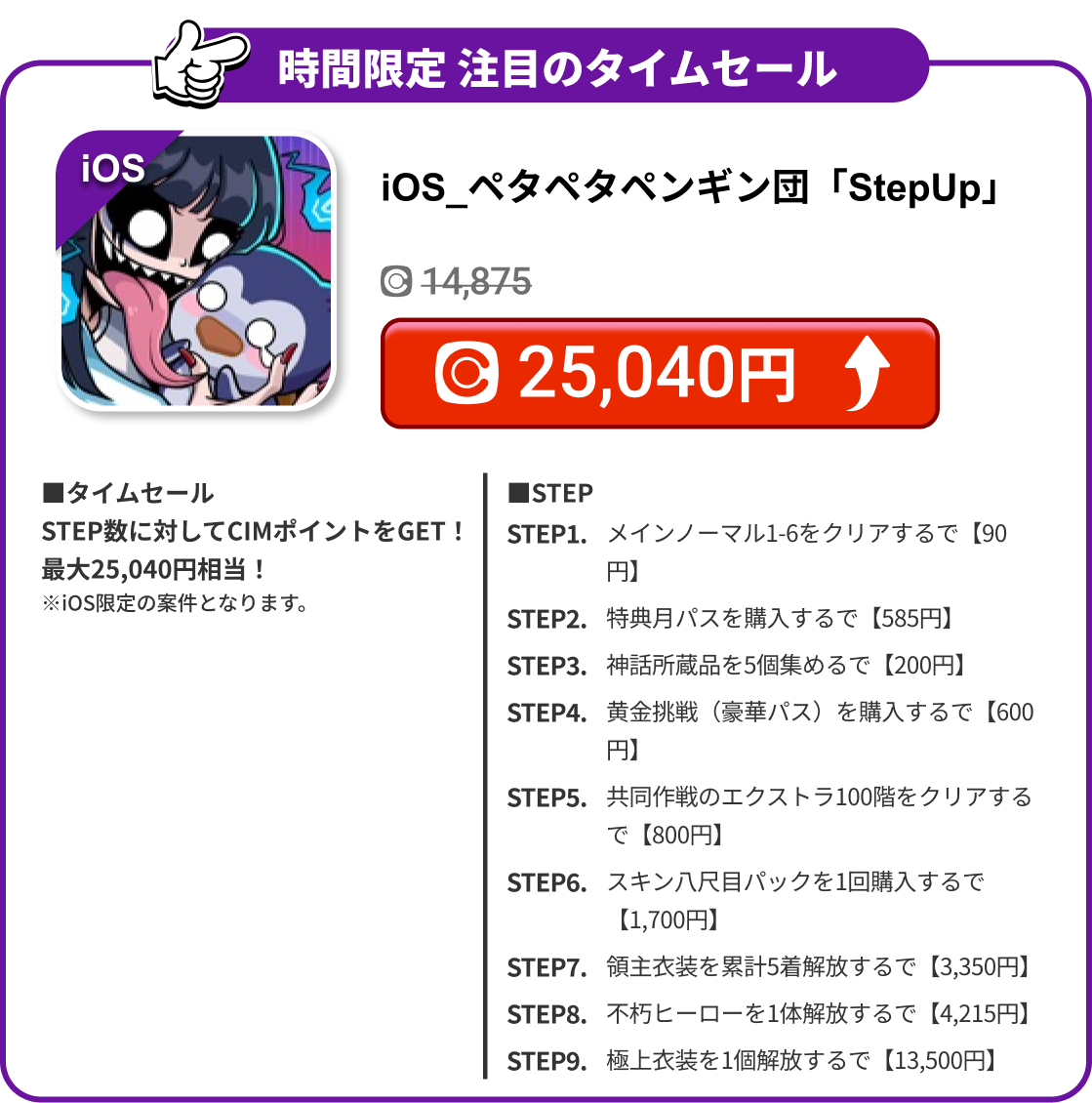 iOS_ペタペタペンギン団「StepUp」