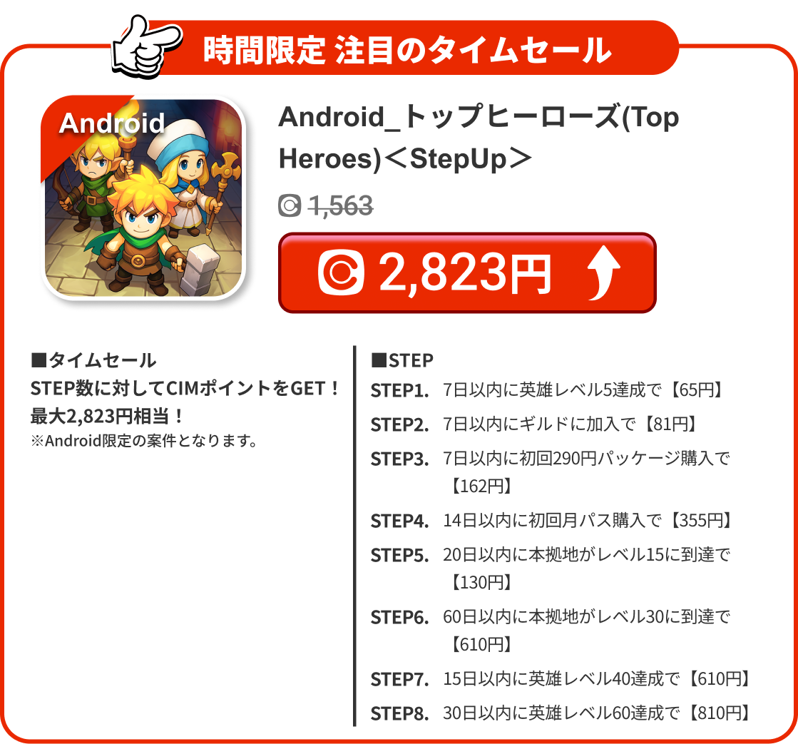 Android_トップヒーローズ(Top Heroes)＜StepUp＞