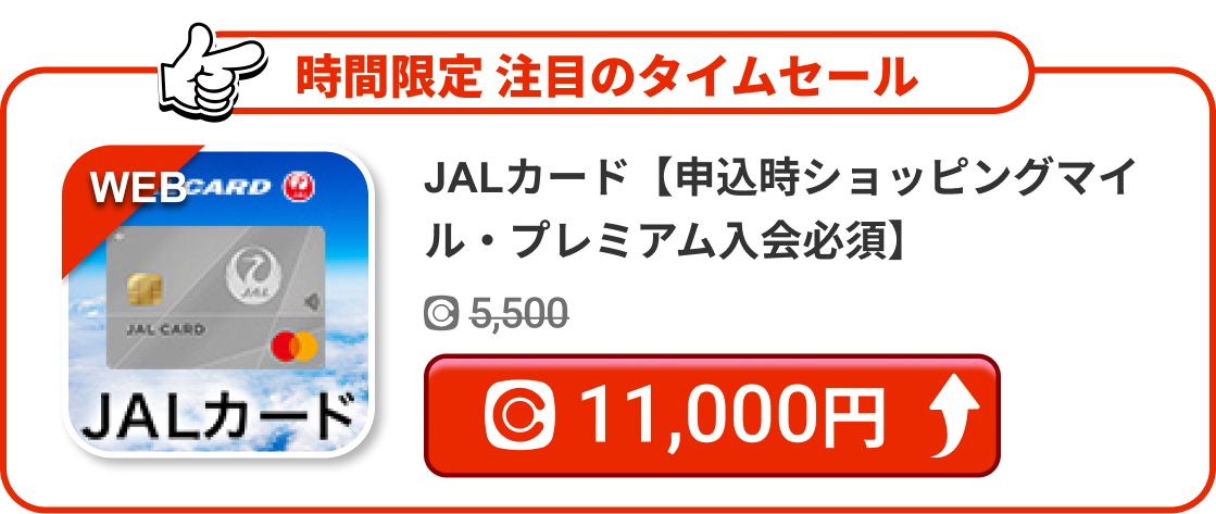 JALカード【申込時ショッピングマイル・プレミアム入会必須】