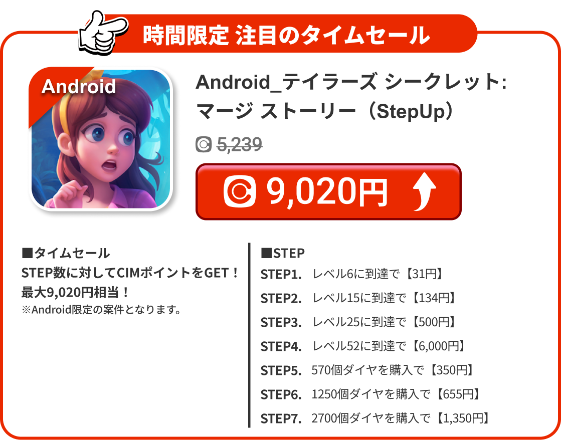 Android_テイラーズ シークレット: マージ ストーリー（StepUp）