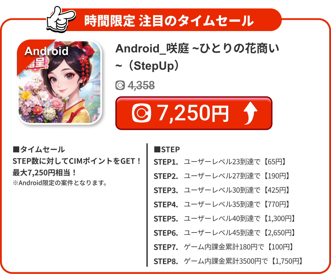 Android_咲庭 ~ひとりの花商い~（StepUp）