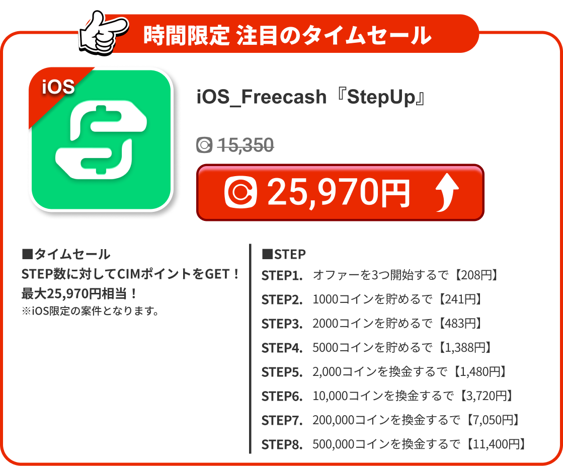 iOS_Freecash『StepUp』