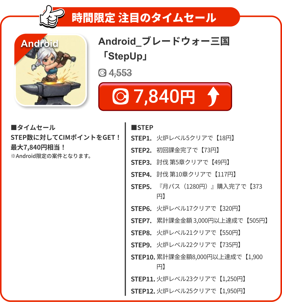 Android_ブレードウォー三国「StepUp」